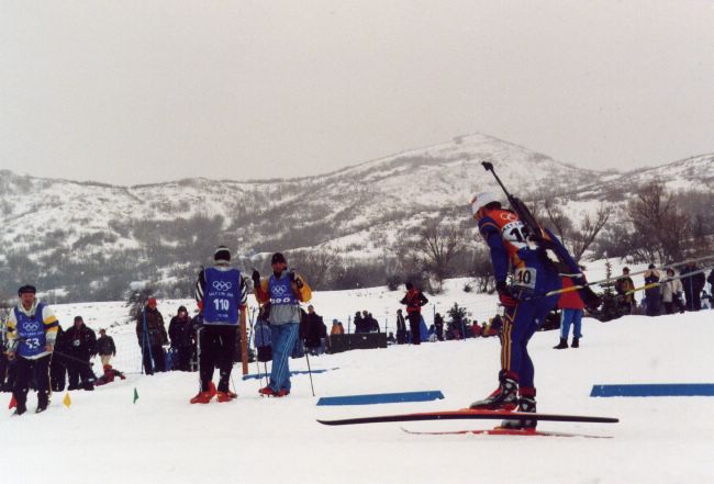 Biathlon skier