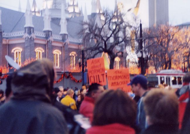 In front of SLC LDS temple